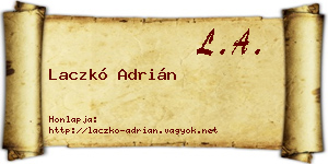 Laczkó Adrián névjegykártya